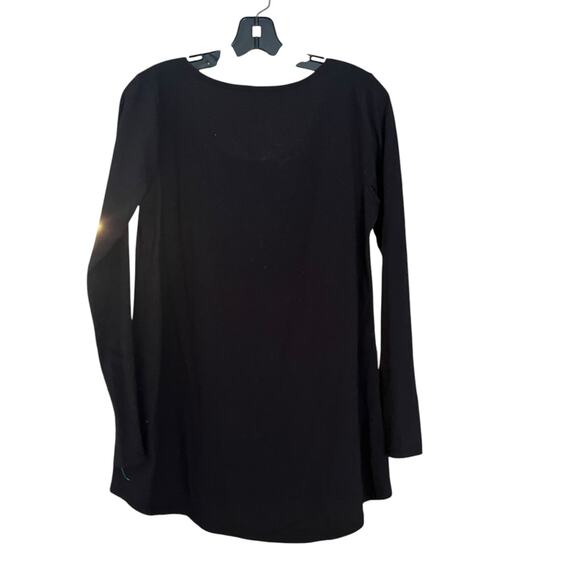 Lularoe Black Long Sleeve Blouse Topo Queen of Hearts Large Alice in Wonderland - Picture 5 of 9